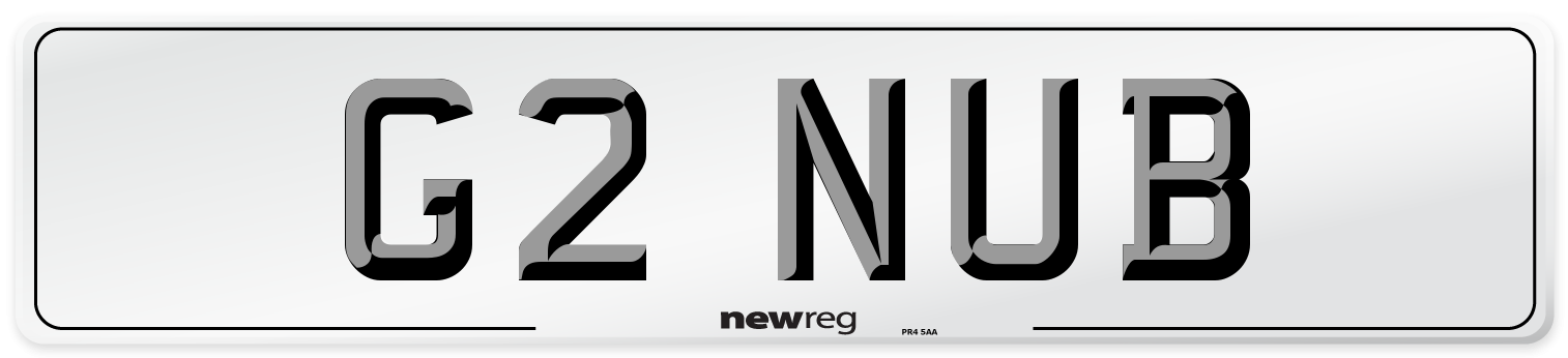 G2 NUB Number Plate from New Reg